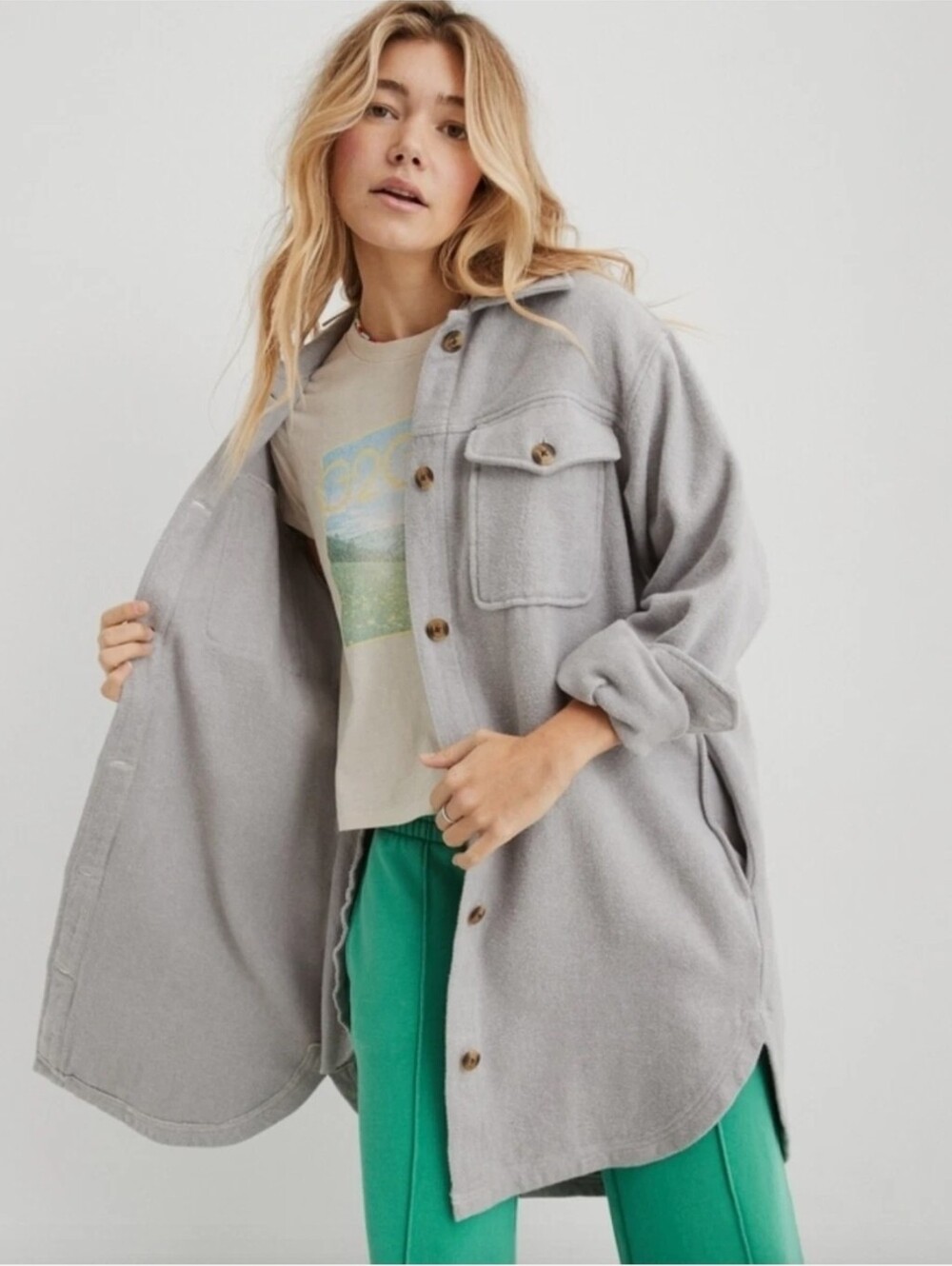 Aerie Heavyweight Flannel Shacket